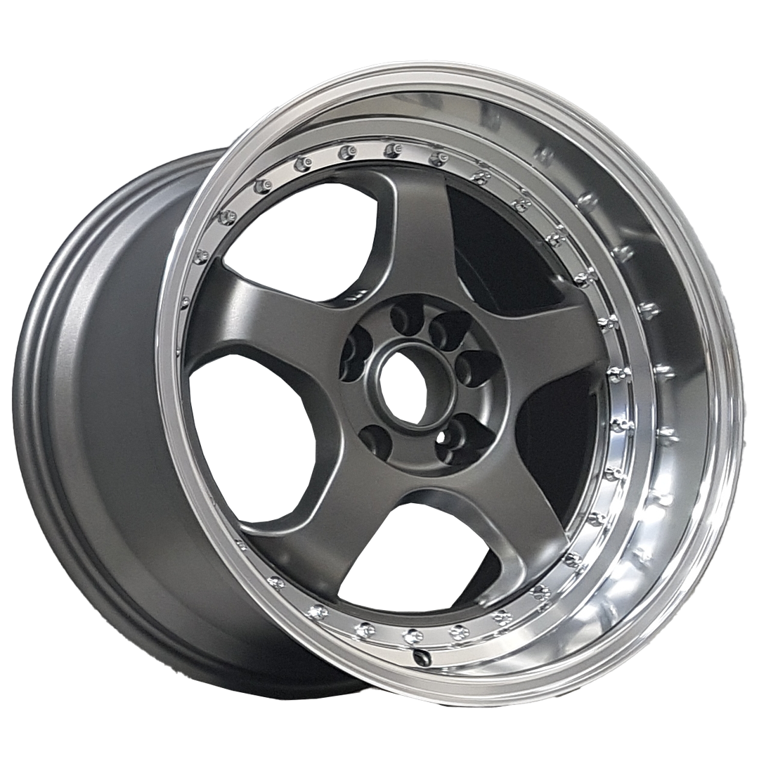 WOLF S1P GUNMETAL POLISHED LP 18X9 15P 4X114/5X114