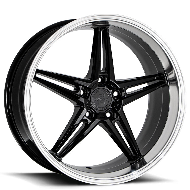 COVERT CV4 20X10 35 5/114.3 Gloss Black w/Machined Lip