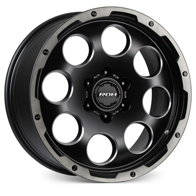 ROH ALLOY SNIPER 18X9 30 6/139.7 Matt Black w/Milled Spokes & Graphite Lip