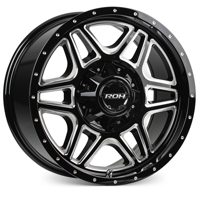 ROH ALLOY MAVERICK 17X8.5 0 6/139.7 Gloss Black w/Milled Spokes