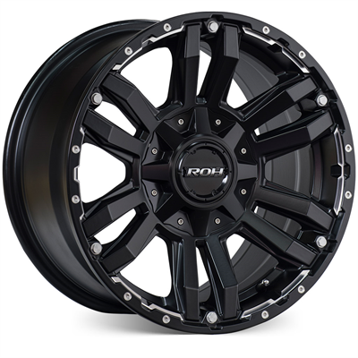 ROH ALLOY VAPOUR 16X8 30 6/139.7 Matt Black w/Machined Under Cut