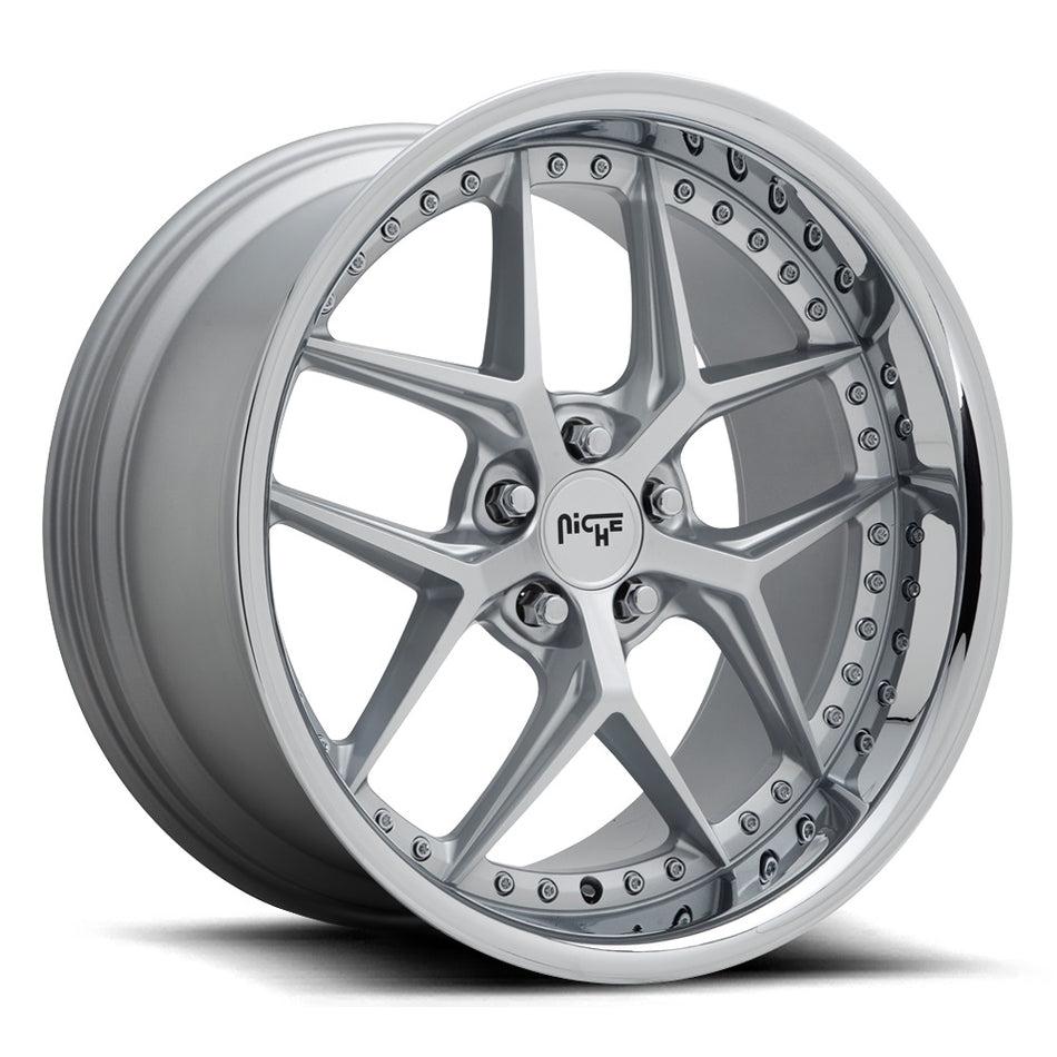 NICHE M225 | VICE | SILVER CHROME LIP | 20x9 5x114 35