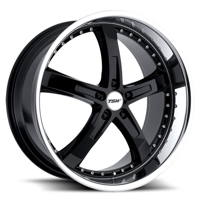 TSW JARAMA 18X8 20 5/120 Gloss Black w/Machined Lip