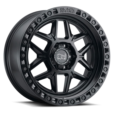 BLACK RHINO KELSO 17X9 0 5/127 Matt Black w/Black Bolts