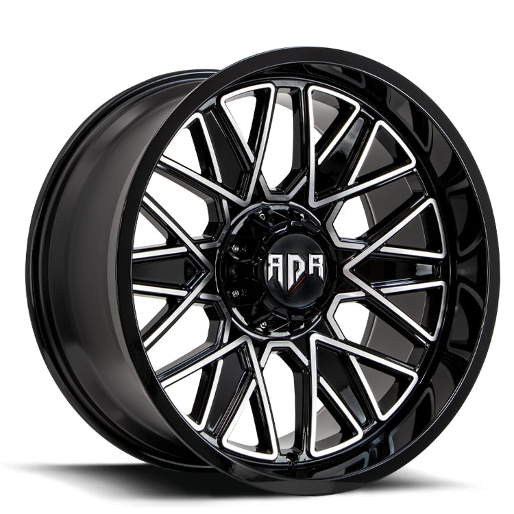 RDR RD30 20X10 -18 6/135 6/139.7 Gloss Black w/Machined Face & Black Lip