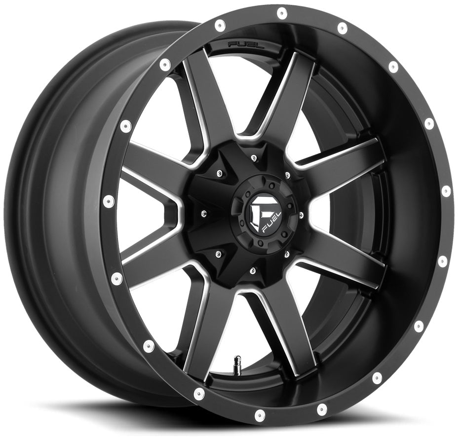 FUEL D538 | MAVERICK | MATTE BLACK MILLED SPOKE EDGE