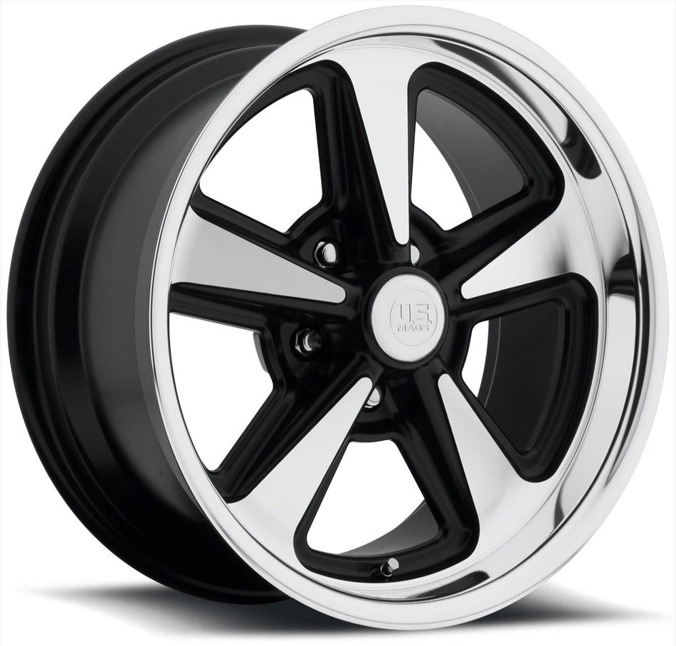 US MAGS U109 | BANDIT |  Black & Machined, Diamond Cut Lip | 18x9 5x114 8