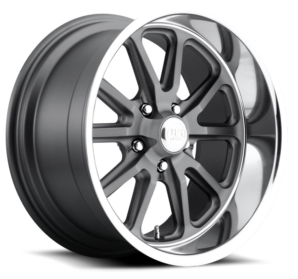 US MAGS U111 | RAMBLER | Textured Gray W/ Diamond Cut Lip | 18x9.5 5x114 1