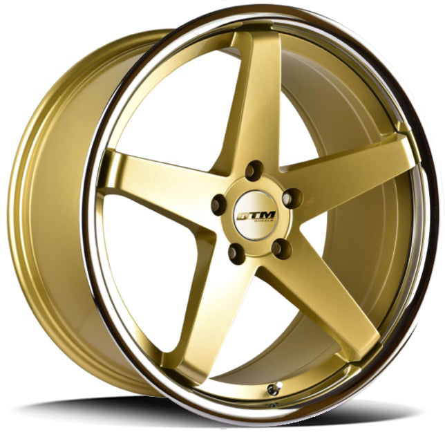 DTM CHASE | GOLD WITH STAINLESS LIP | 20x10 5x114 +25