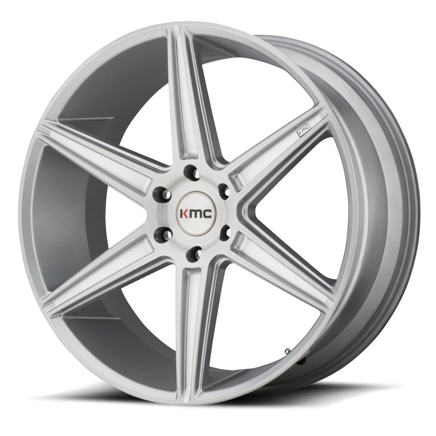 KMC XD KM712 | PRISM TRUCK | SILVER BRUSH FACE | 22x9.5 5x120 30