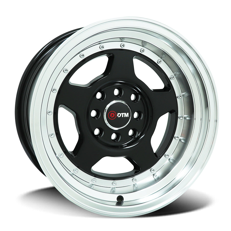 DTM OLD-SKOOL 9154 | OLD SKOOL-III | BLACK POLISH LIP | 15x8 4x100 +0