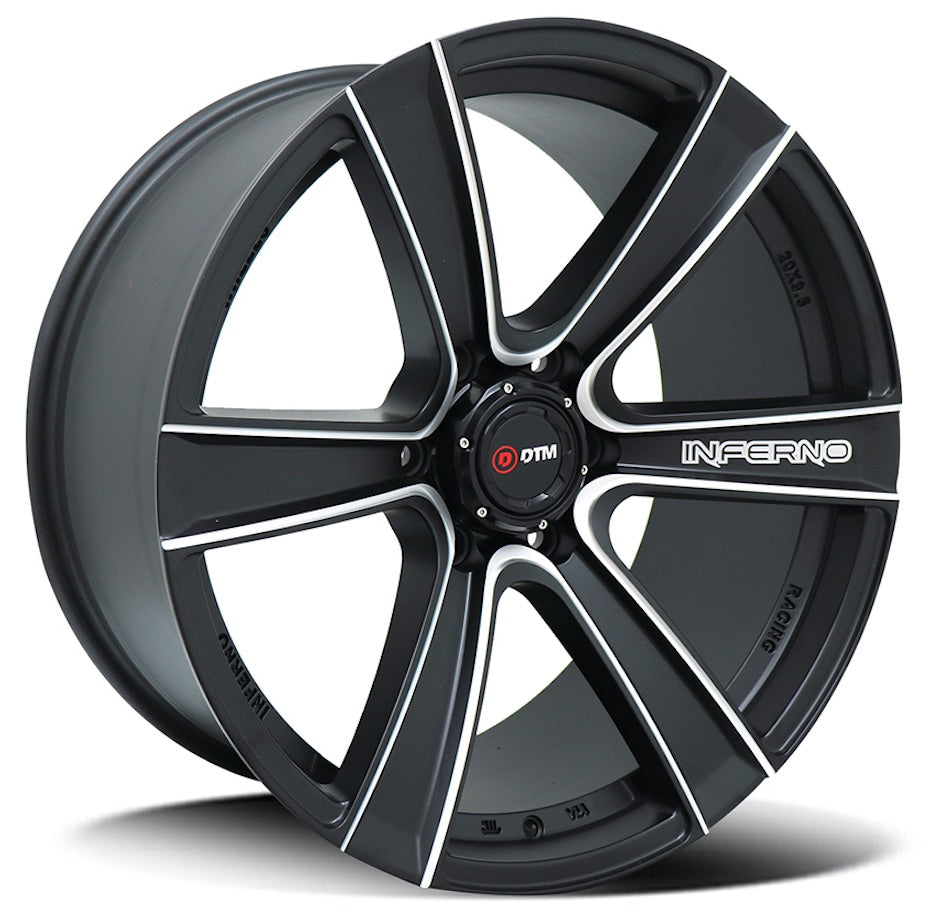 DTM HD KS266 | INFERNO | SATIN BLACK MILLED | 20x8.5 6x114 35