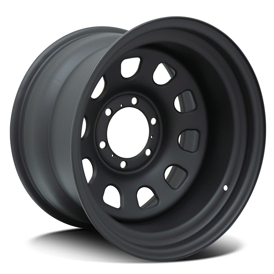 DIEZEL STEEL A07-2 | D-WINDOW STEEL | MATTE BLACK (LOCATING RINGS) | 16x8 6x139 -28