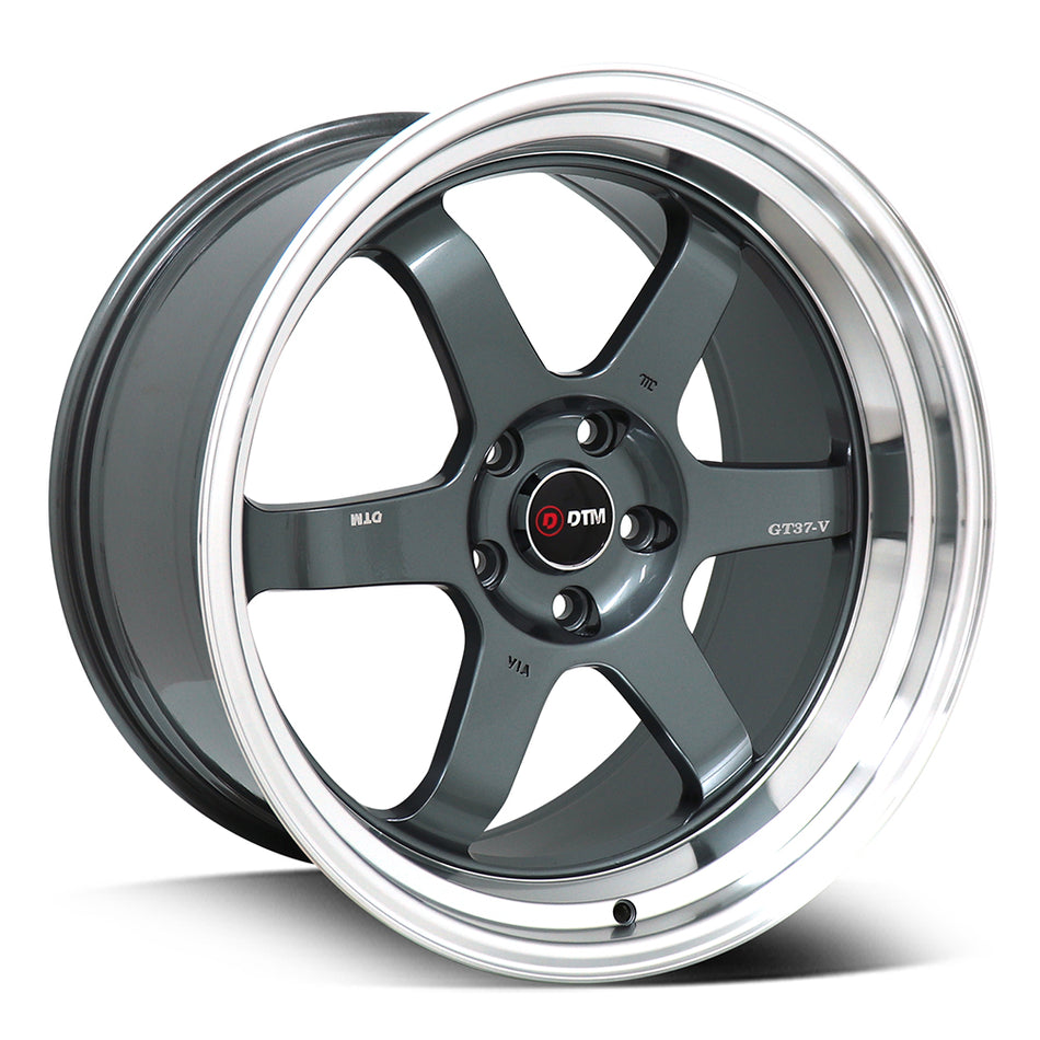 DTM OLD-SKOOL KS207 | GT37-V | GUNMETAL POLISHED FACE | 19x9.5 5x114 +20