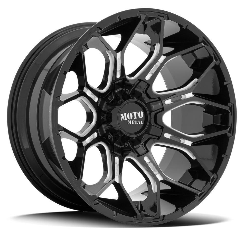 MOTO METAL MO808 | SNIPER | BLACK MILLED | 20x10 6x139 -18