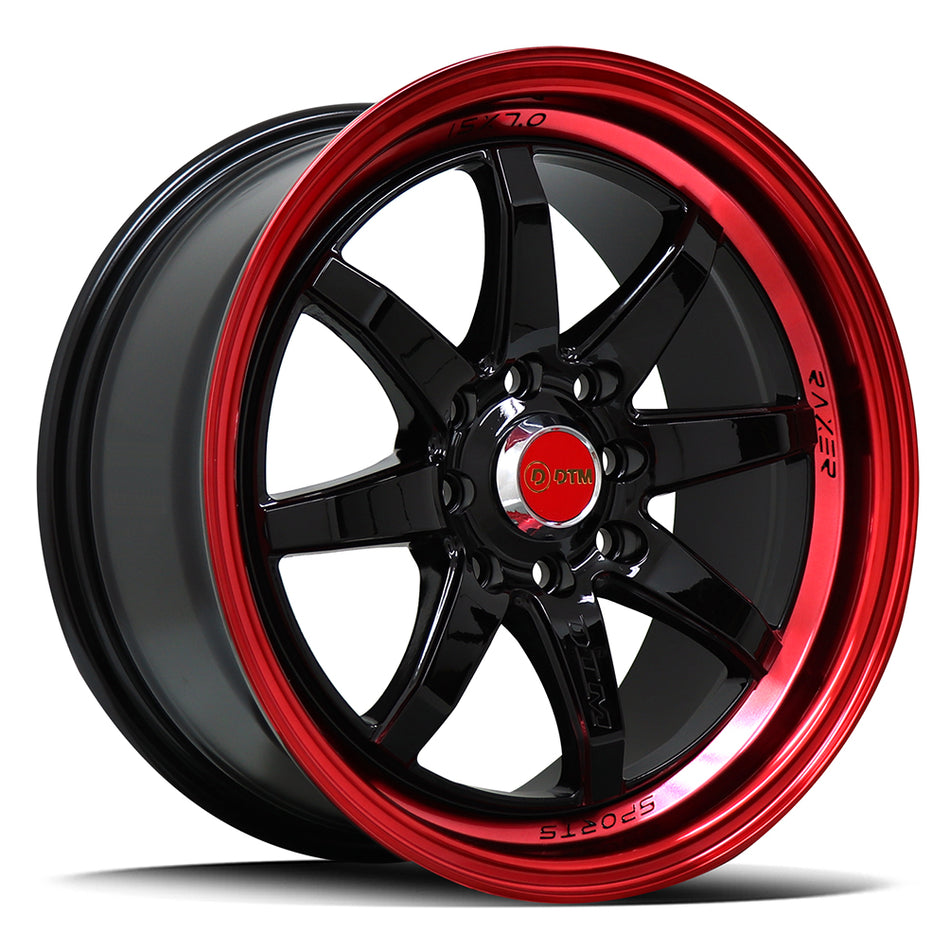DTM OLD-SKOOL 3730 | ATOM | BLACK RED | 15x7 4x100 30