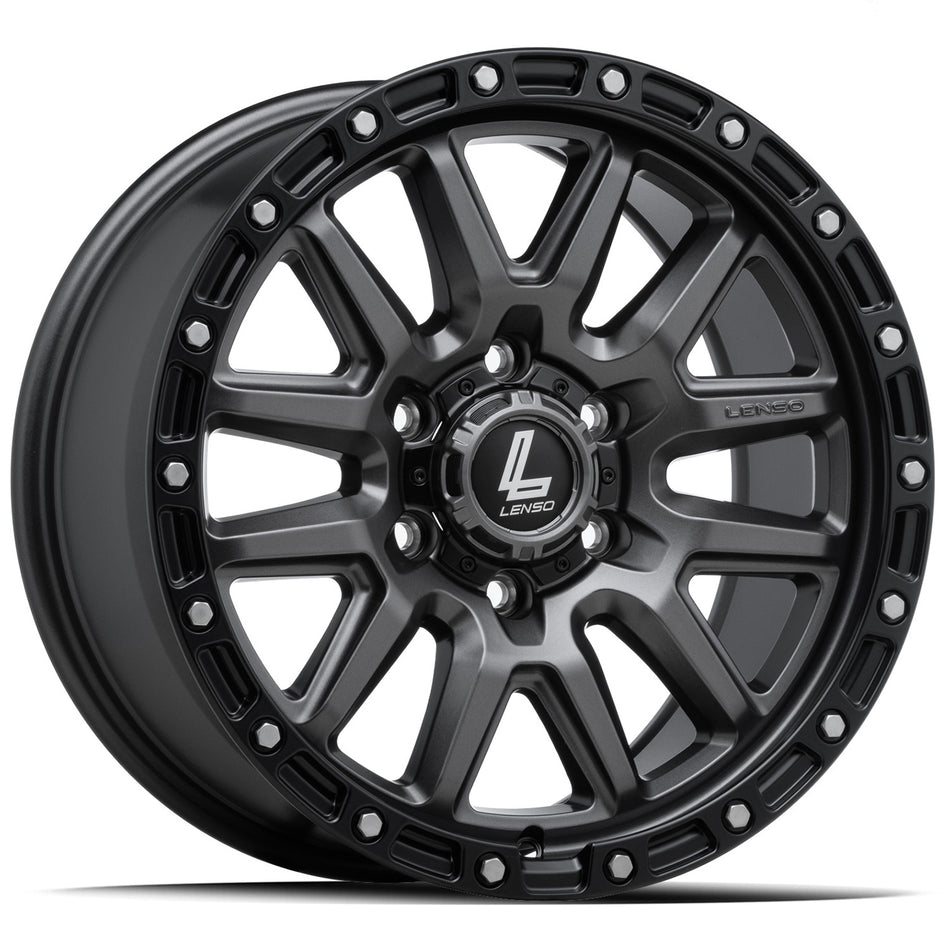 LENSO M0M | MAX-MARVEL | MATTE ANTHRACITE BLACK LIP | 18x9 6x139 18