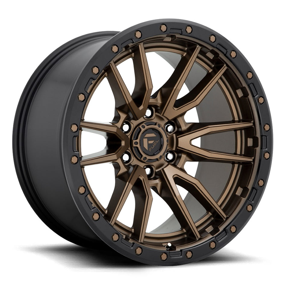 FUEL REBEL | BRONZE WITH BLACK LIP | 22x10 6x135 -13