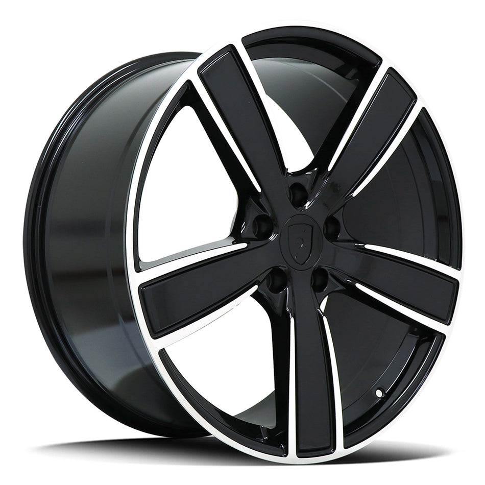 REPLICA PORSCHE 5681 | BLACK POLISHED | 22x10 5x130 55