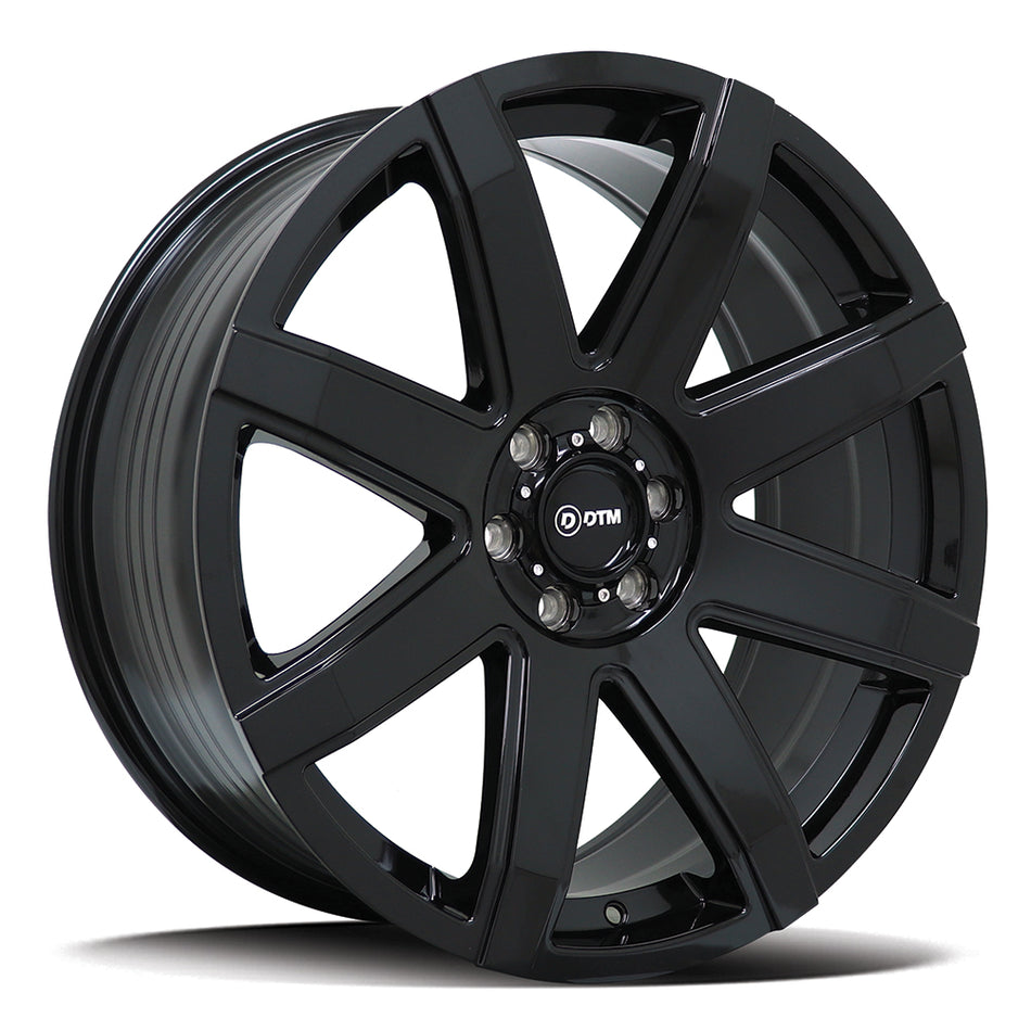 DTM HD STILETTO | GLOSS BLACK NO MILLED RIVETS | 20x8.5 6x114 35