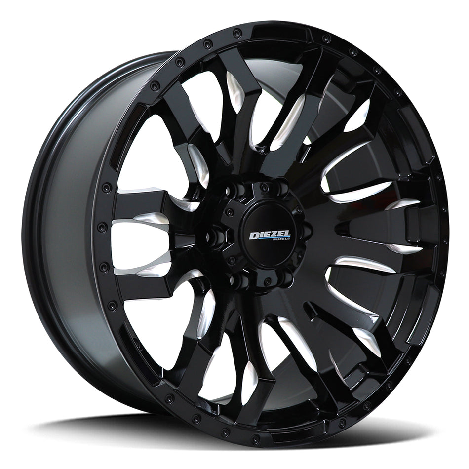 DIEZEL SCAR | GLOSS BLACK MILLED | 20x9 6x139 15