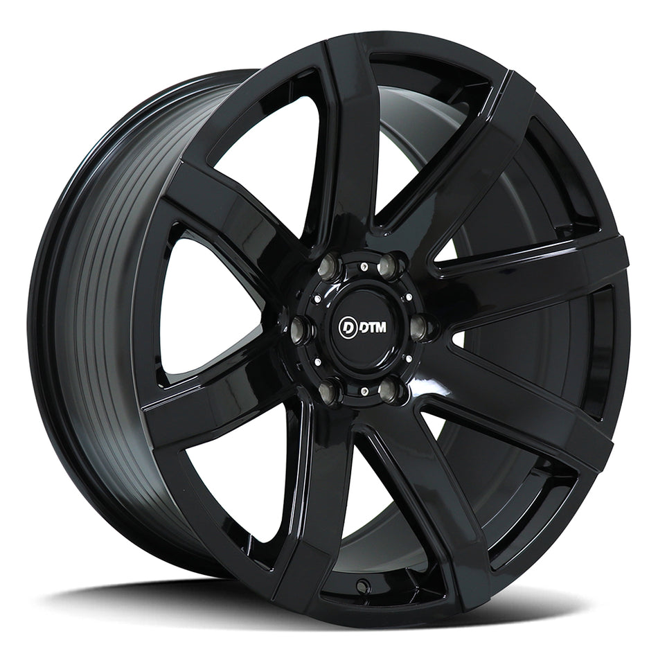 DTM HD STILETTO | GLOSS BLACK NO MILLED RIVETS | 20x9.5 6x114 15