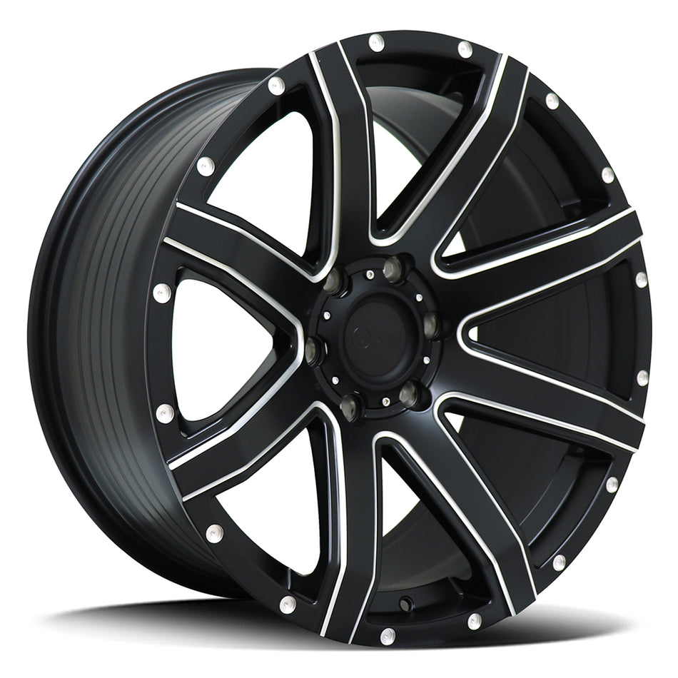 DTM HD STILETTO | SATIN BLACK MILLED | 20x9.5 6x114 15