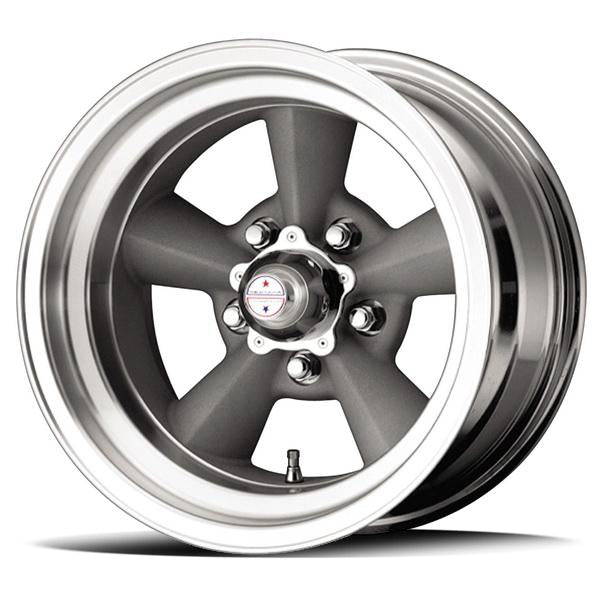 AMERICAN RACING CLASSIC VN105 | TORQ THRUST-D | GREY WITH MACHINED LIP | 15x4.5 5x114 -15