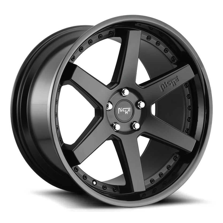 NICHE D192 | SATIN BLACK GLOSS LIP | 20x9 5x115 18