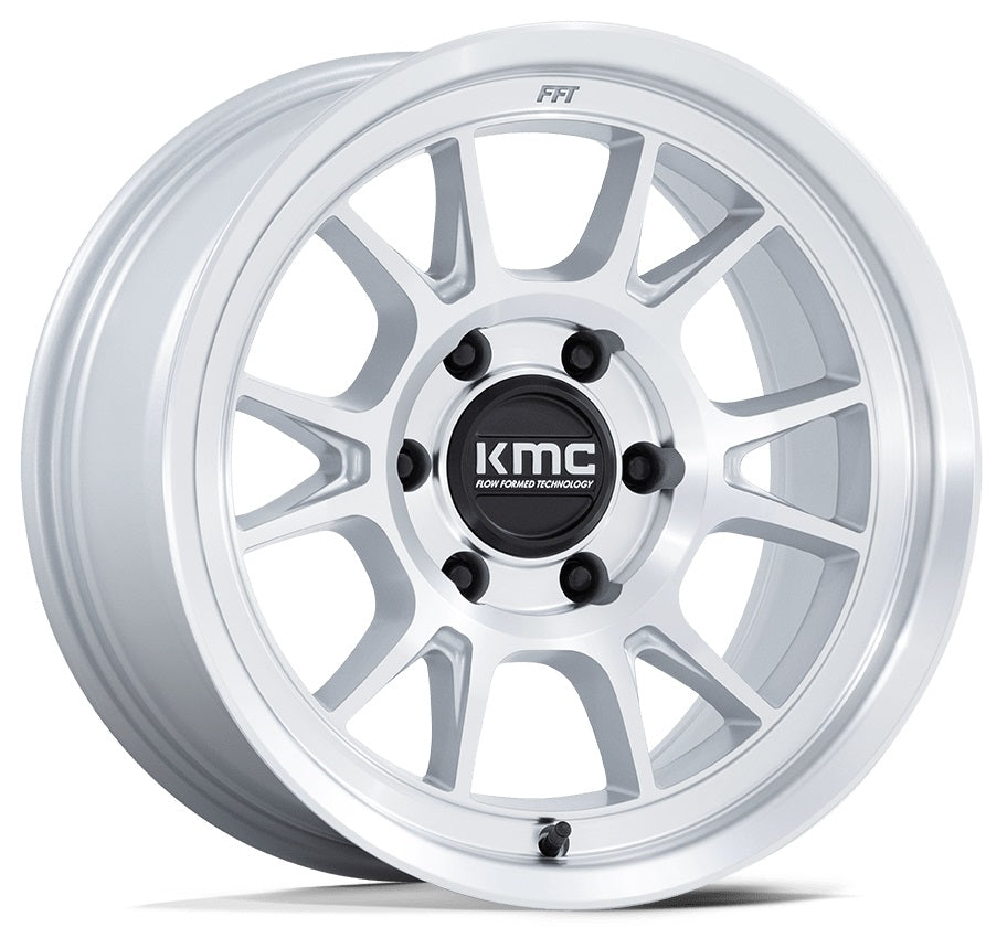 KMC KM729 | GLOSS SILVER MACHINED FACE | 17x8.5 6x139 -10