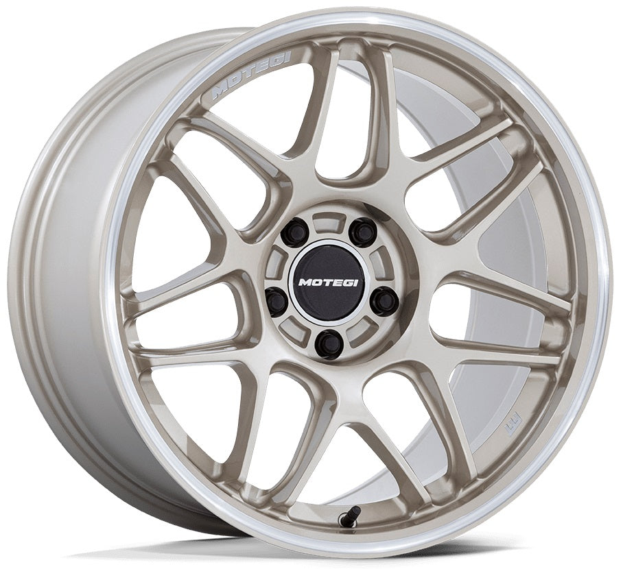 MOTEGI MR158 | GOLD MACHINED LIP | 18x8.5 5x100 30
