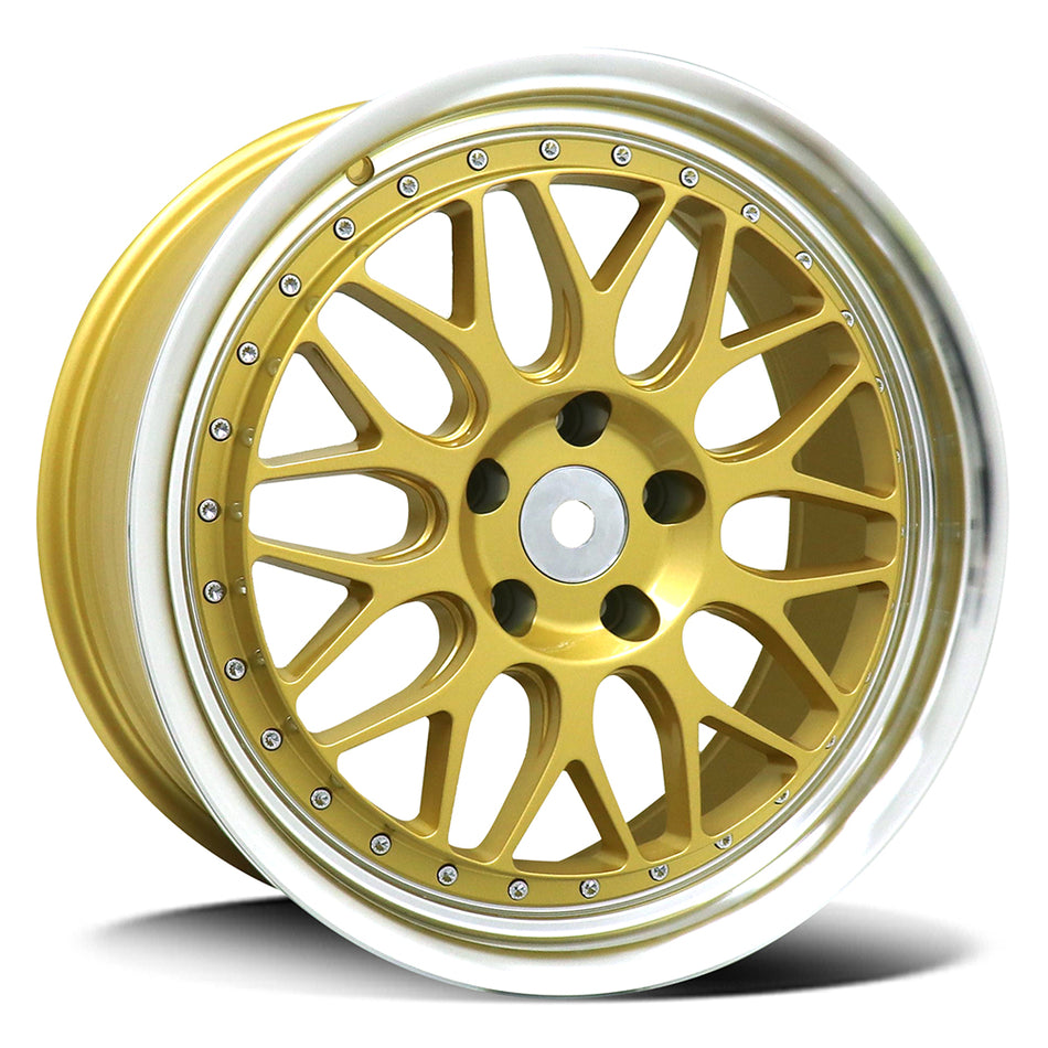 DIEZEL R107 | GOLD POLISH LIP | 18x8 5x112 38