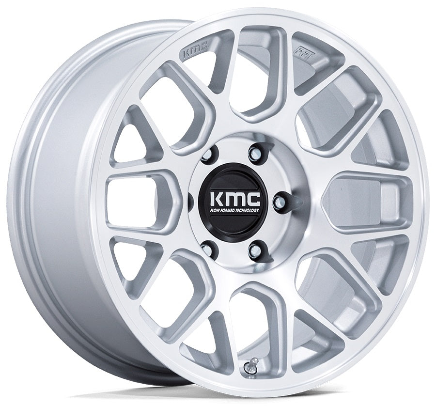 KMC FC730 | GLOSS SILVER MACHINED FACE | 17x8.5 6x139 25