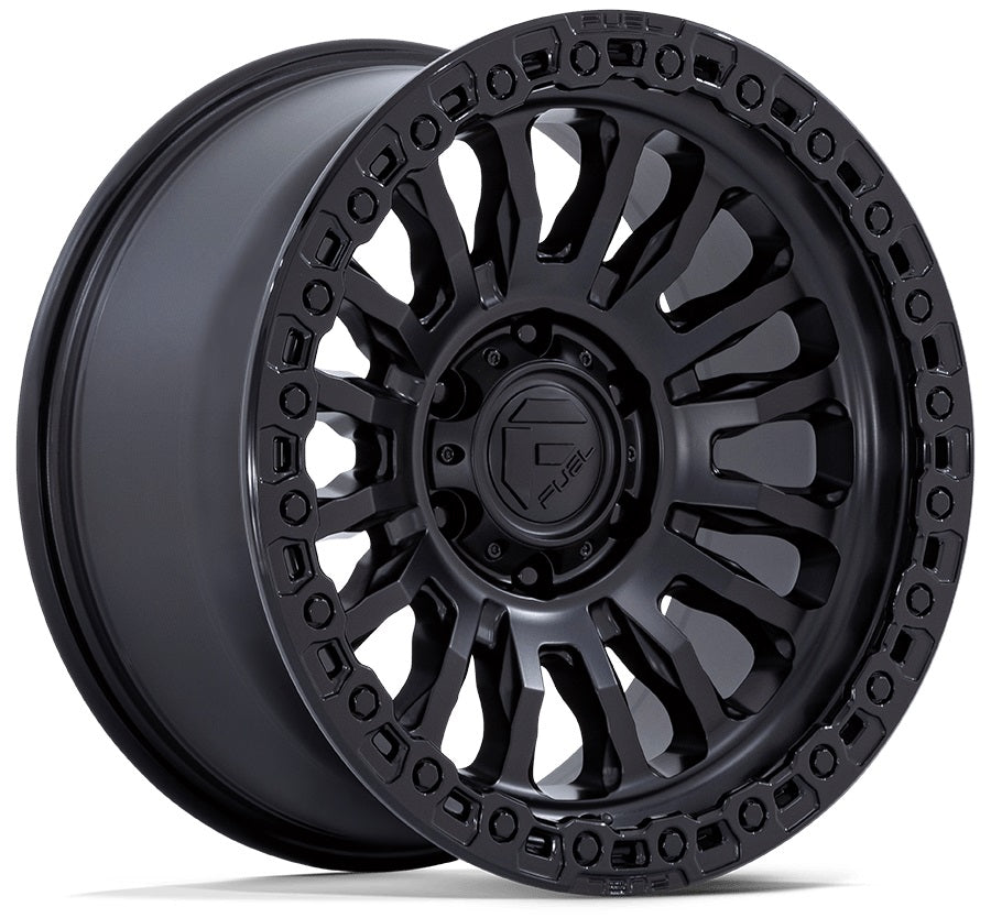 FUEL FC857 | MATTE BLACK GLOSS BLACK LIP | 20x9 8x180 20