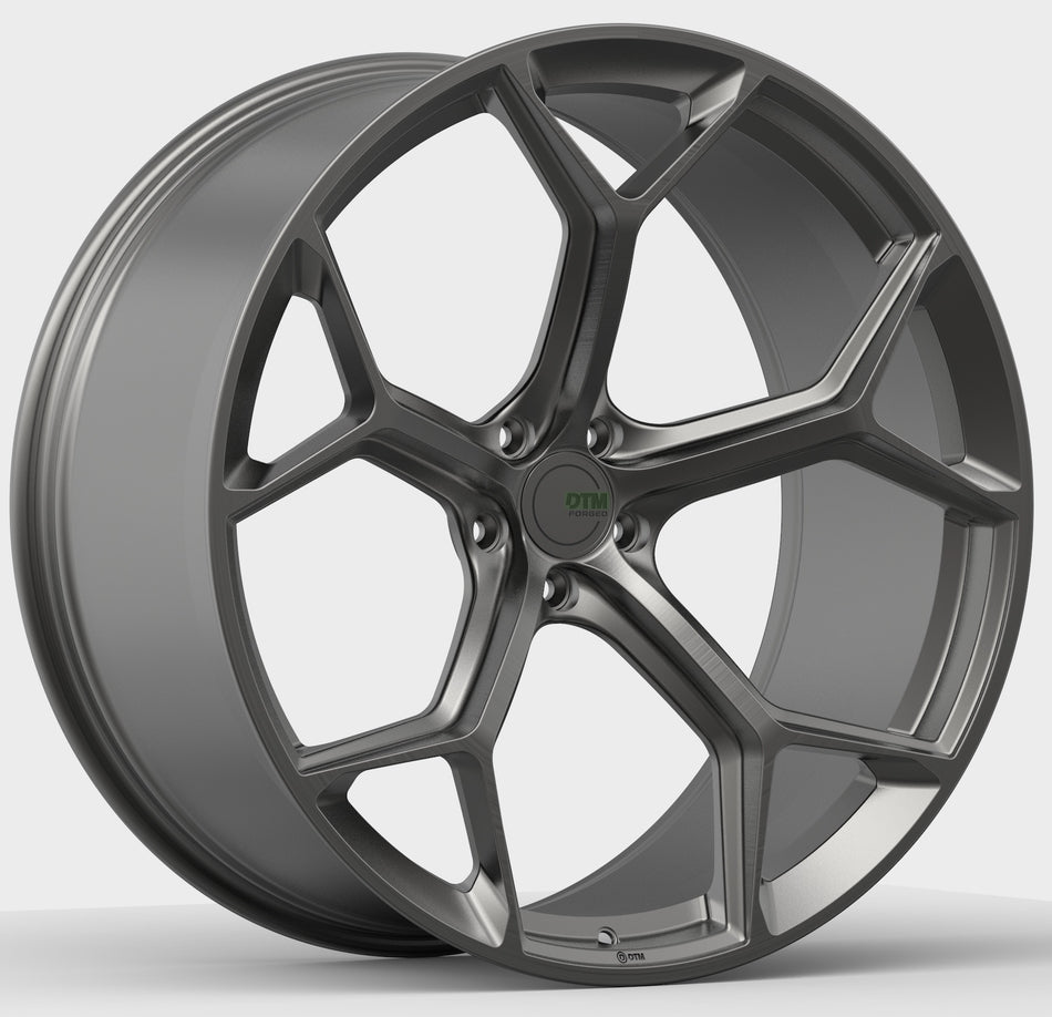 DTM FORGED SERIES FRS | SATIN BRUSHED DARK GUNMETAL TINT CLEAR | 23x10.5 5x112 18