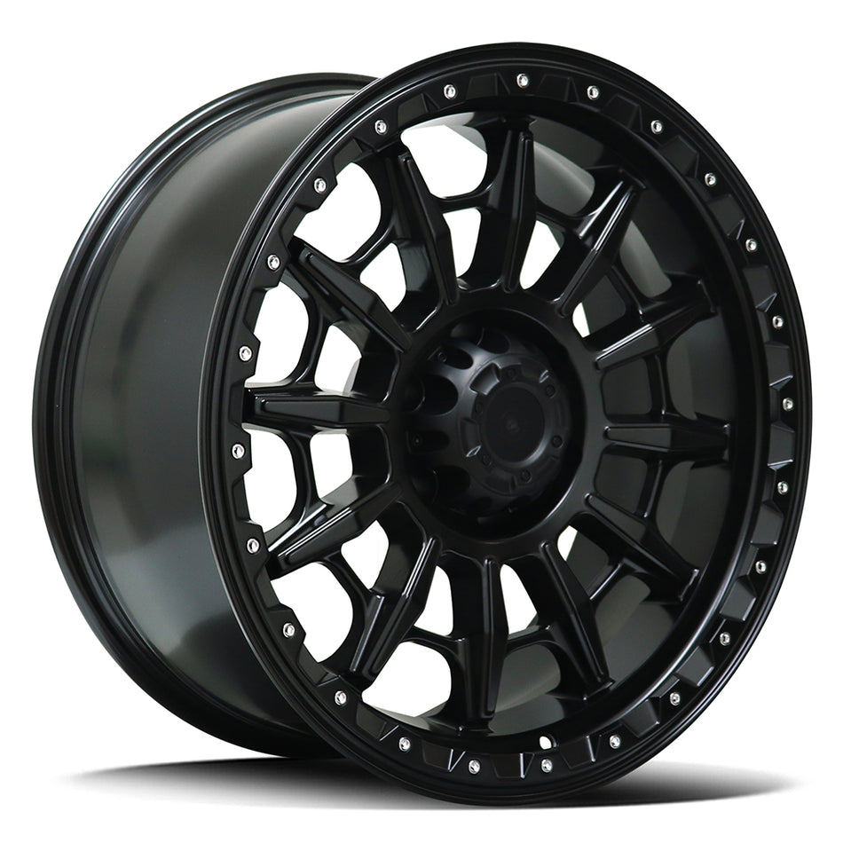 DIEZEL JT200 | MATTE BLACK SILVER RIVETS | 20x9 6x139 0