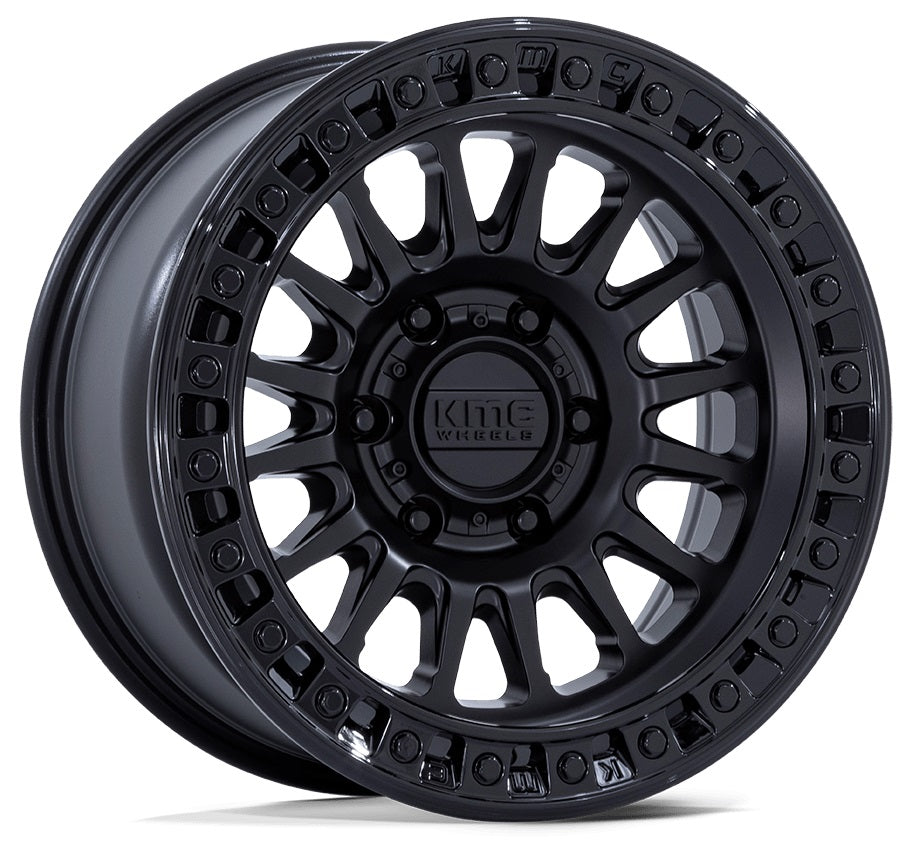 KMC KM552 | IMS | MATTE BLACK GLOSS BLACK LIP | 18x9 6x139 18