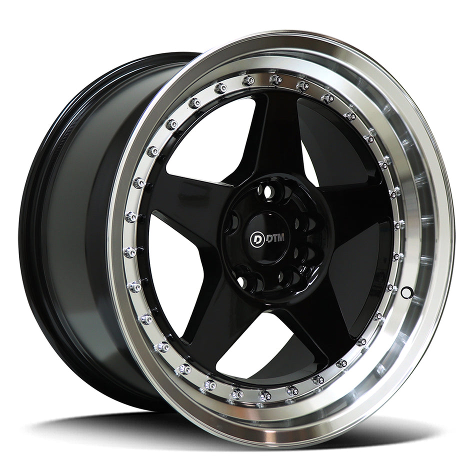 DTM 8520 | GLOSS BLACK POLISHED LIP | 18x10.5 5x114 20