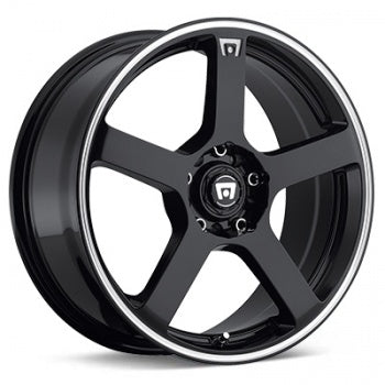 MOTEGI MR116 | GLOSS BLACK POLISH EDGE | 18x8 5x105 45
