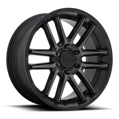 BLACK RHINO TOMOHAWK 20X9 35 6/139.7 Matt Black w/Machined Dark Tinted Face