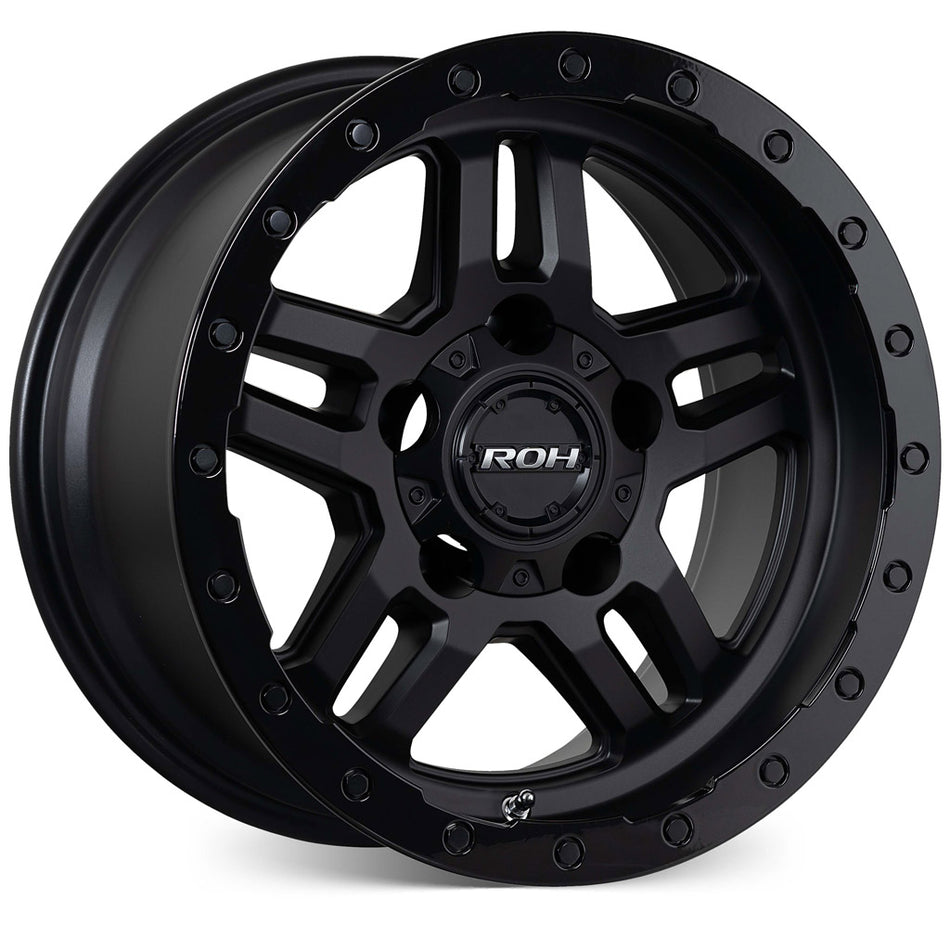 ROH ALLOY HAMMER 17X9 30 5/120 Matt Black w/Gloss Lip & Anodised Bolts