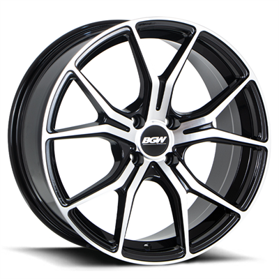 BGW COMPTON 17X7.5 38 4/100 Gloss Black w/Machined Face