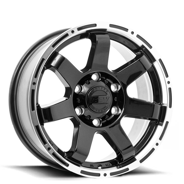 BGW BANDIT 17X7.5 28 6/139.7 Gloss Black w/Machined Lip