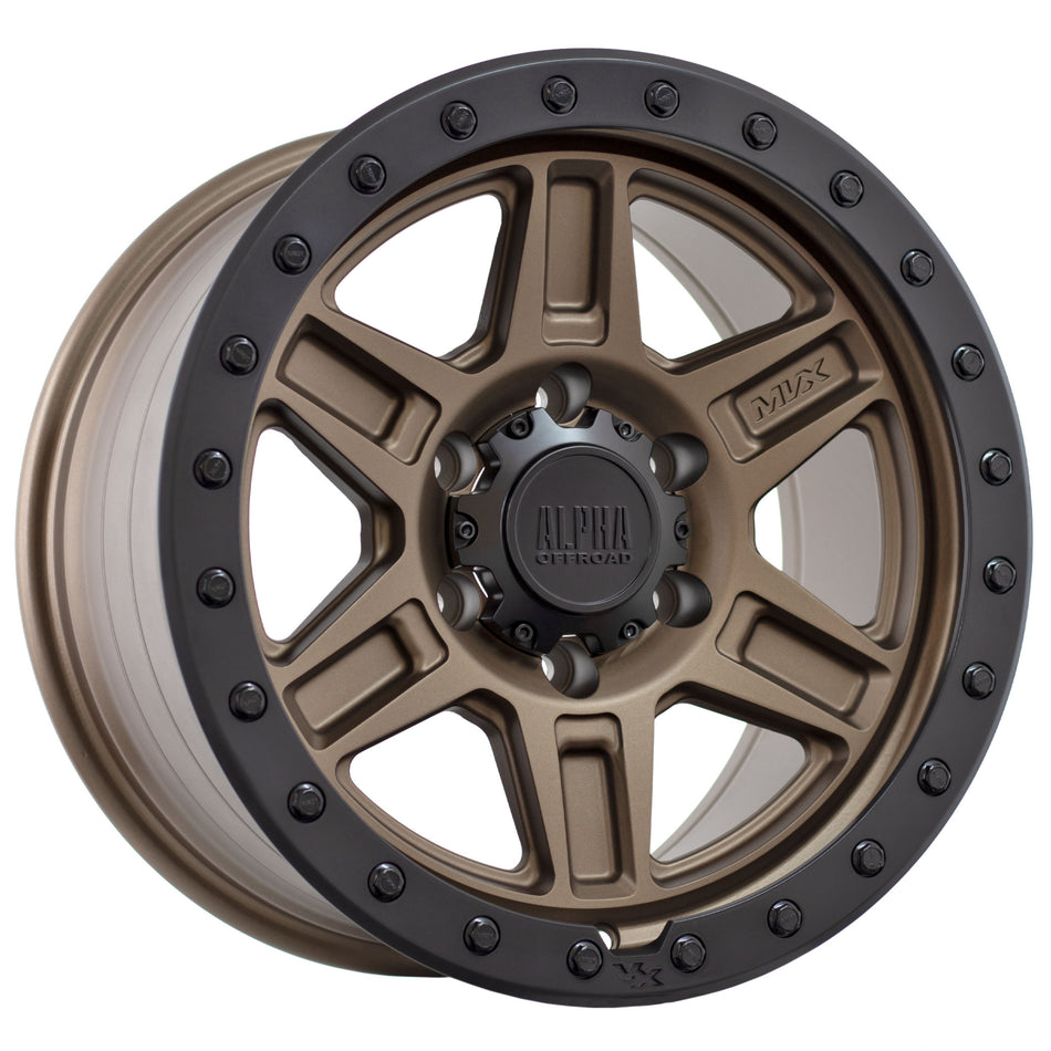 Contra Matt Bronze w Matt Black Lip 17X9 15P 6x139