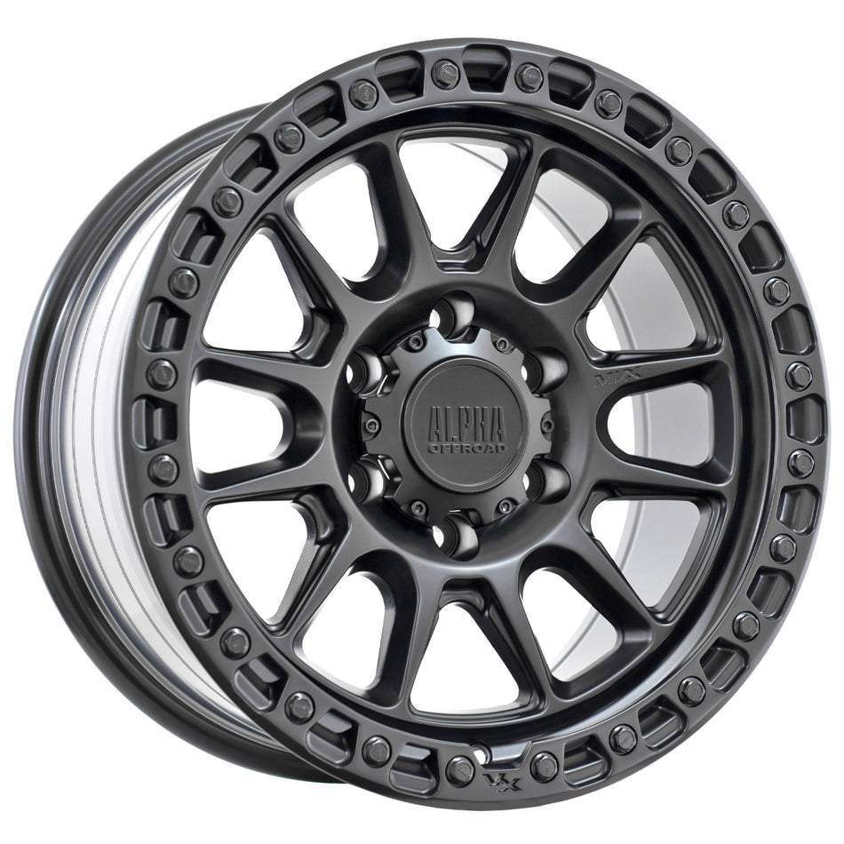 Alpha Podium Matt Black 18X9 15P 6x139