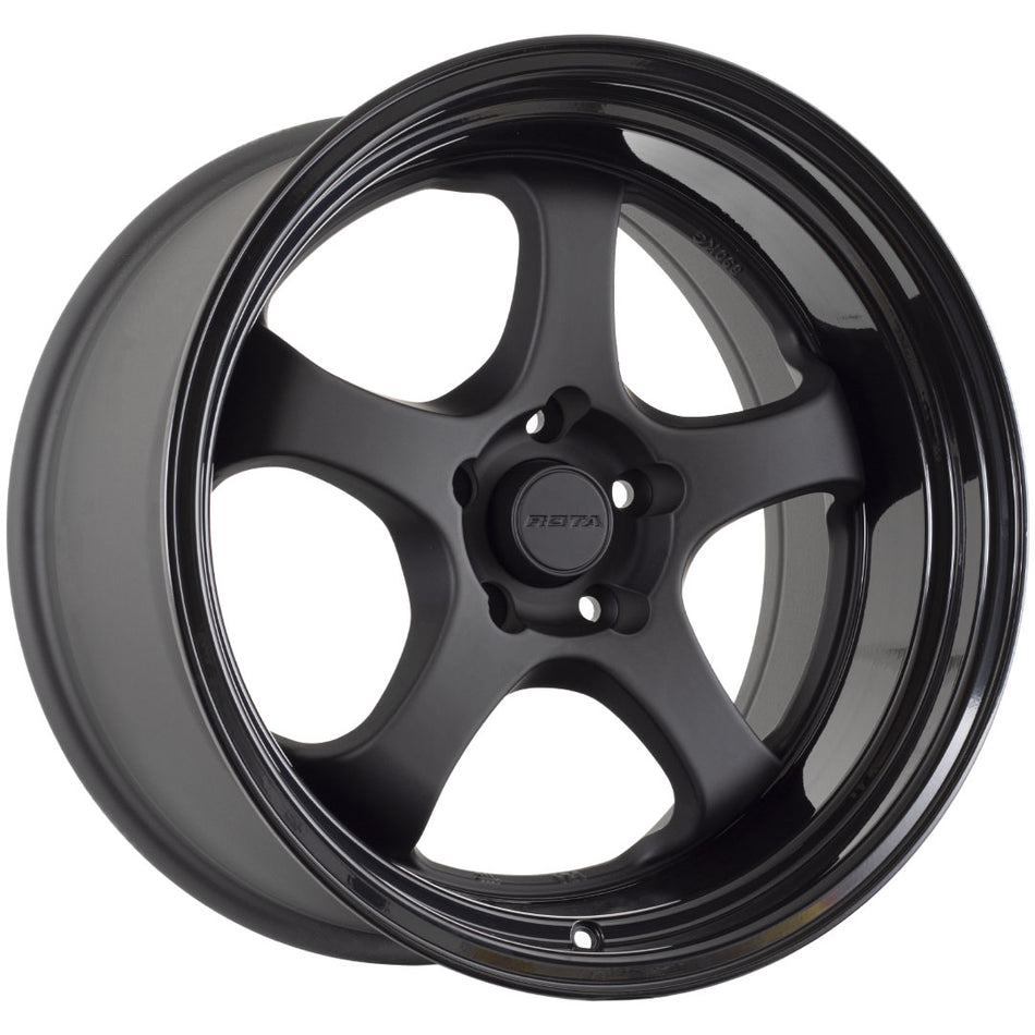 D2EX Matt Black Gloss Black Lip 18X10 15P 5x114