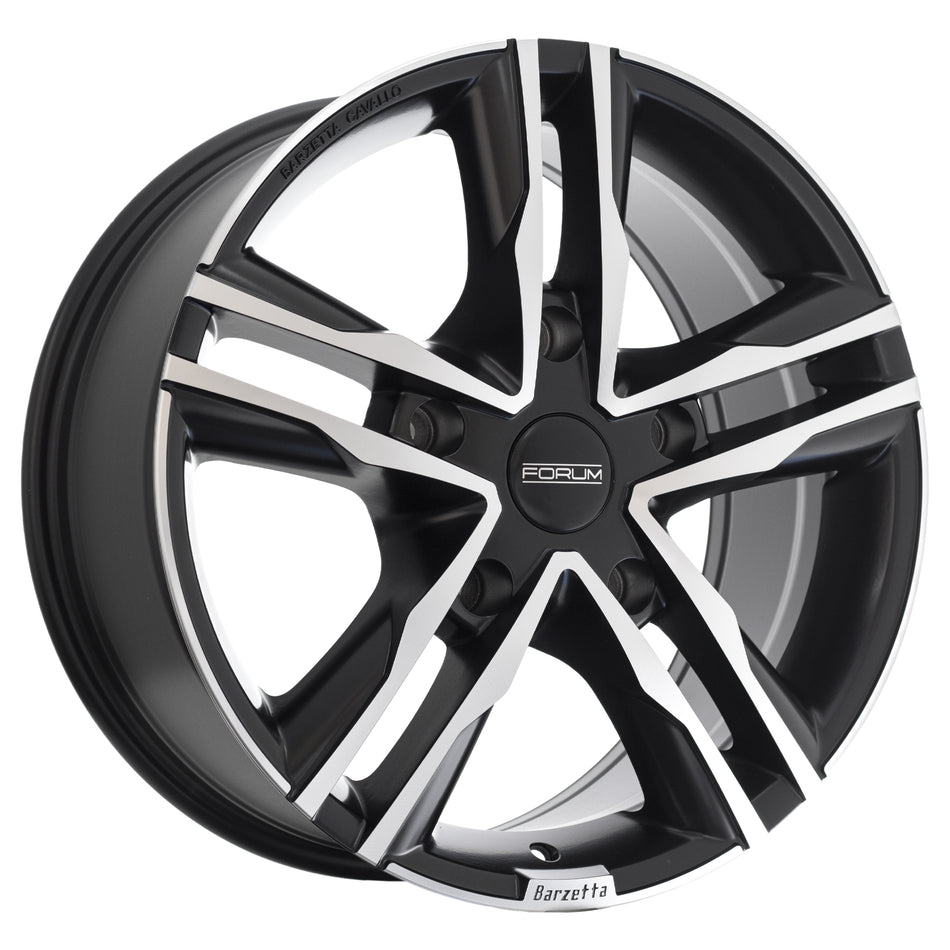 Barzetta-Matt Black Machined Face 18X8 50 5x160