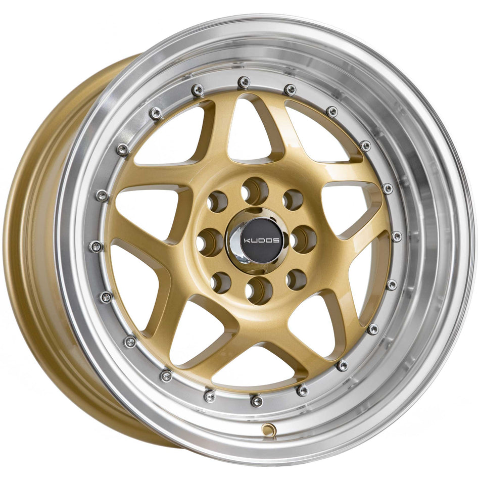 Miami Gold Polished Lip 16X8 20P 4x100 4x114