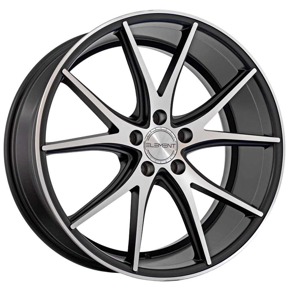 LSEL36-Matt Black Machined Face Lip 20X9 35 5x114