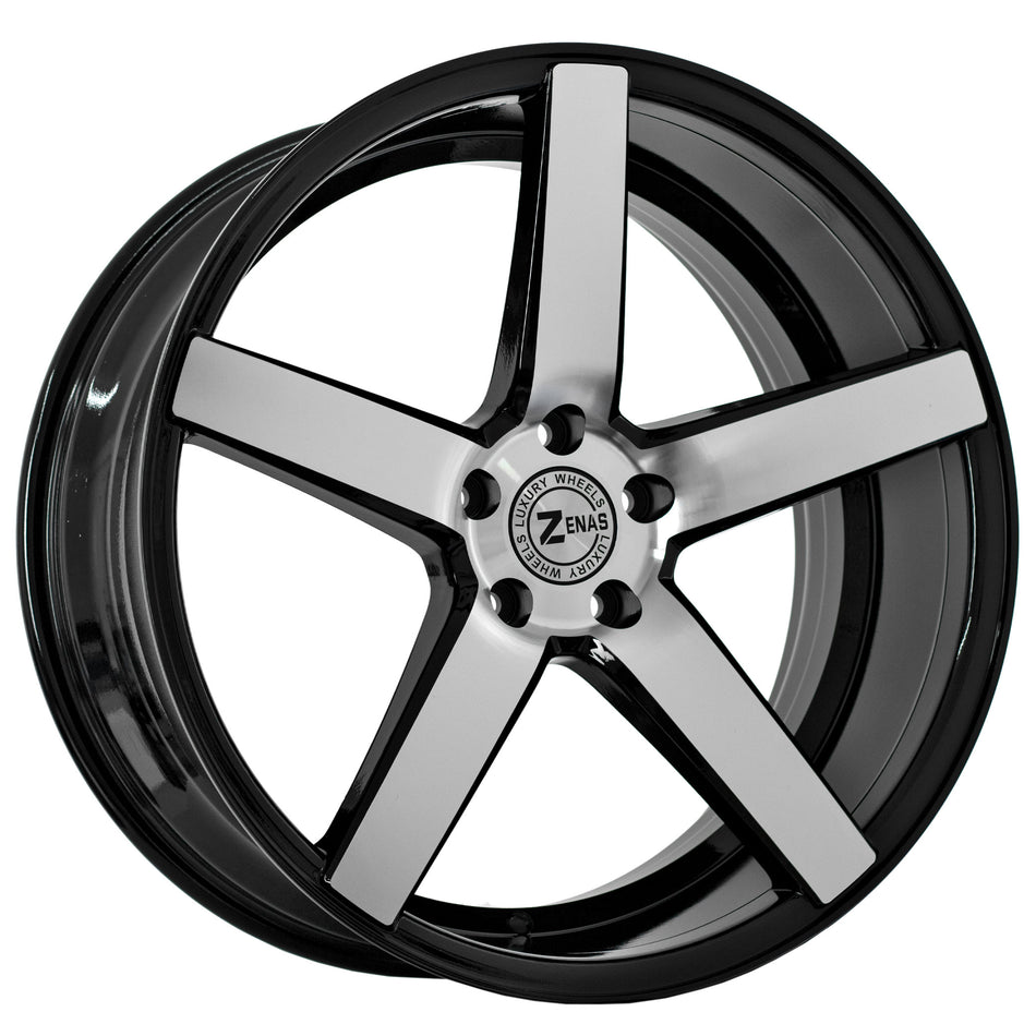 LSZW02-Gloss Black Machined Face 20X9 30 5x112